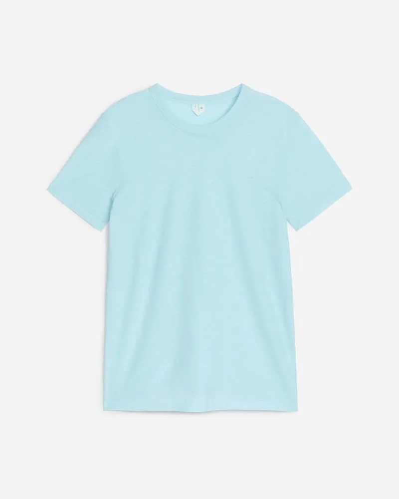 Arket T-Shirt Aus Crêpe-Gewebe -Türkis Türkis