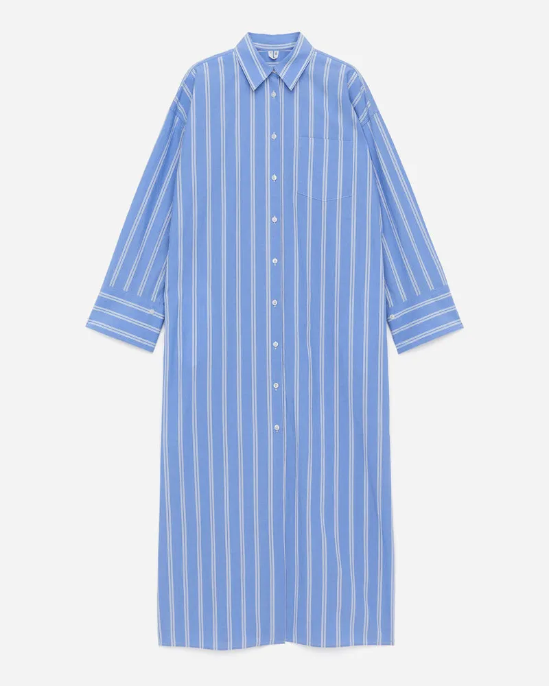 Arket Hemdkleid Aus Baumwolle -Blau Blau