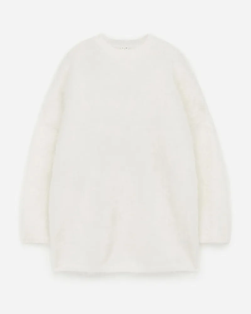 Arket Pullover Aus Mohair Und Wolle - Weiß Cremeweiß