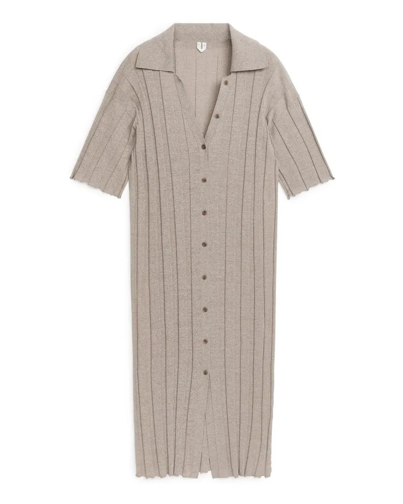 Arket Strickkleid - Beige Beige