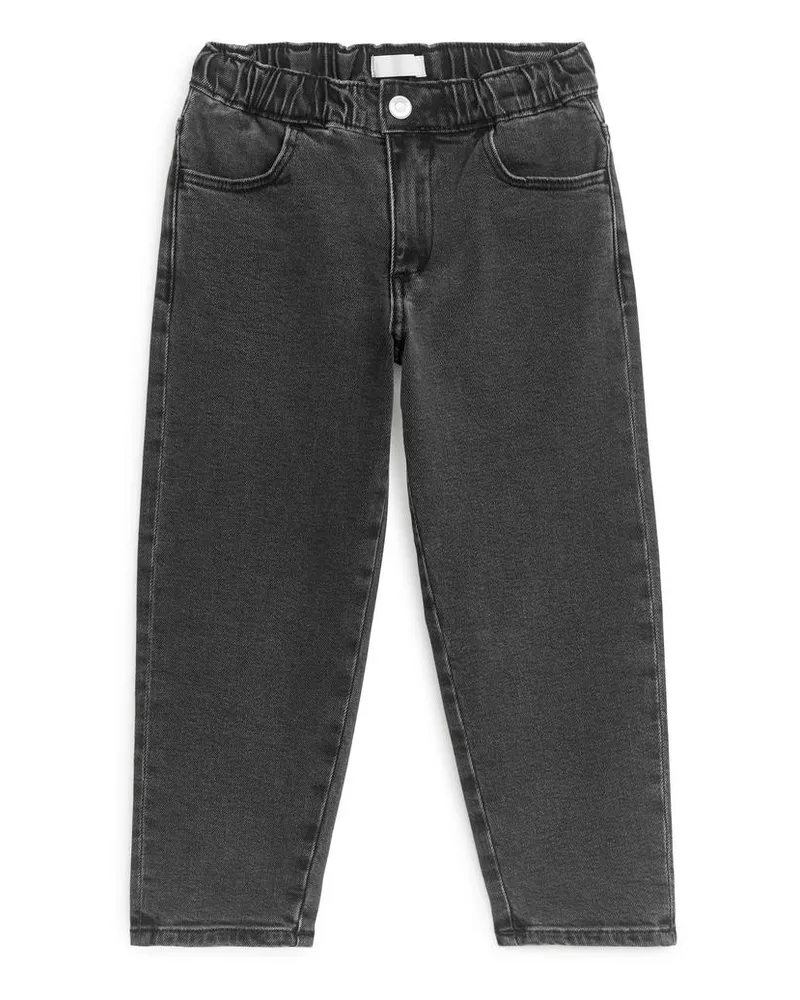 Arket Pull-On-Jeans - Schwarz Verwaschenes