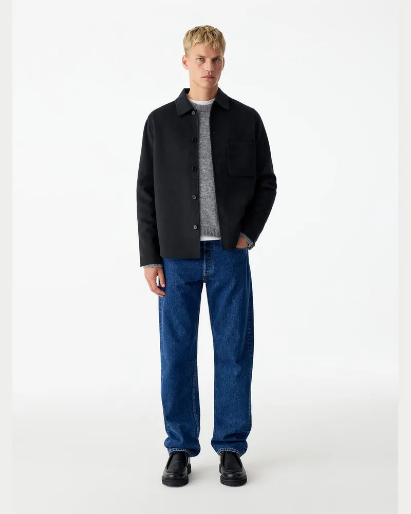 Arket Doubleface-Overshirt Aus Wollmischung -Blau Blau