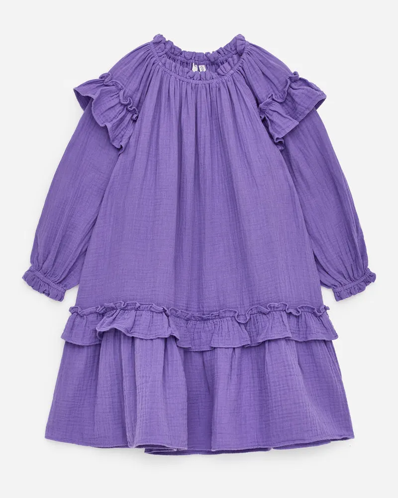Arket Kleid Aus Baumwollmusselin -Lila Lila