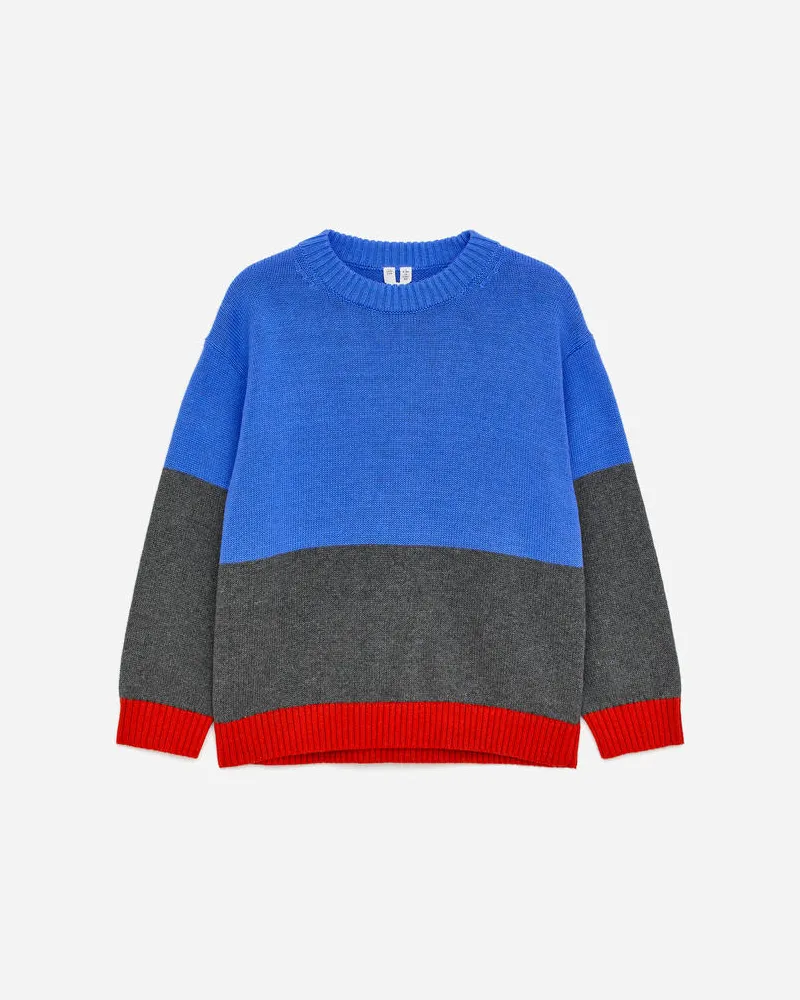 Arket Pullover Aus Baumwolle Und Wolle -Blau Blau