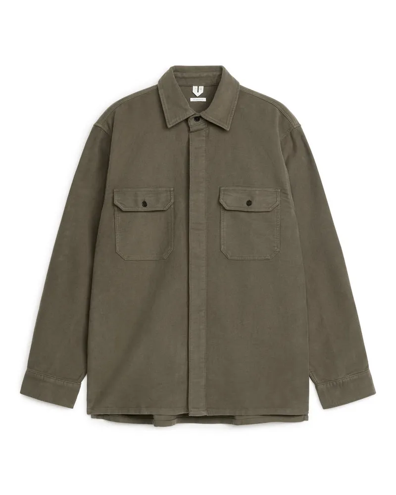 Arket Lockeres Baumwollhemd -Braun Braun