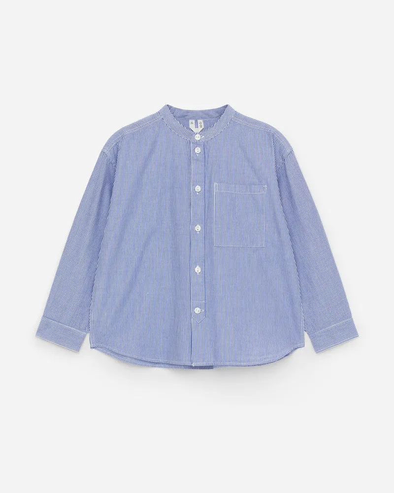 Arket Grandad-Hemd - Weiß|Blau|Mehrfarbig Weiß