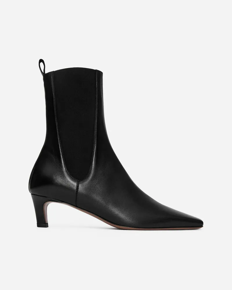 Arket Stiefelette Mit Eckiger Zehenpartie -Schwarz Schwarz