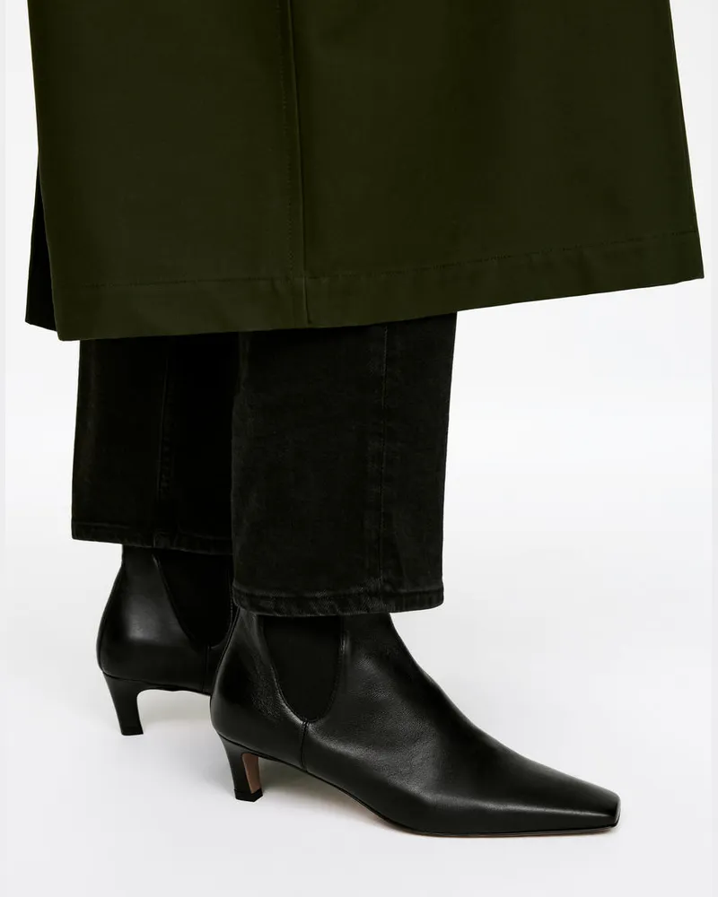 Arket Stiefelette Mit Eckiger Zehenpartie -Schwarz Schwarz
