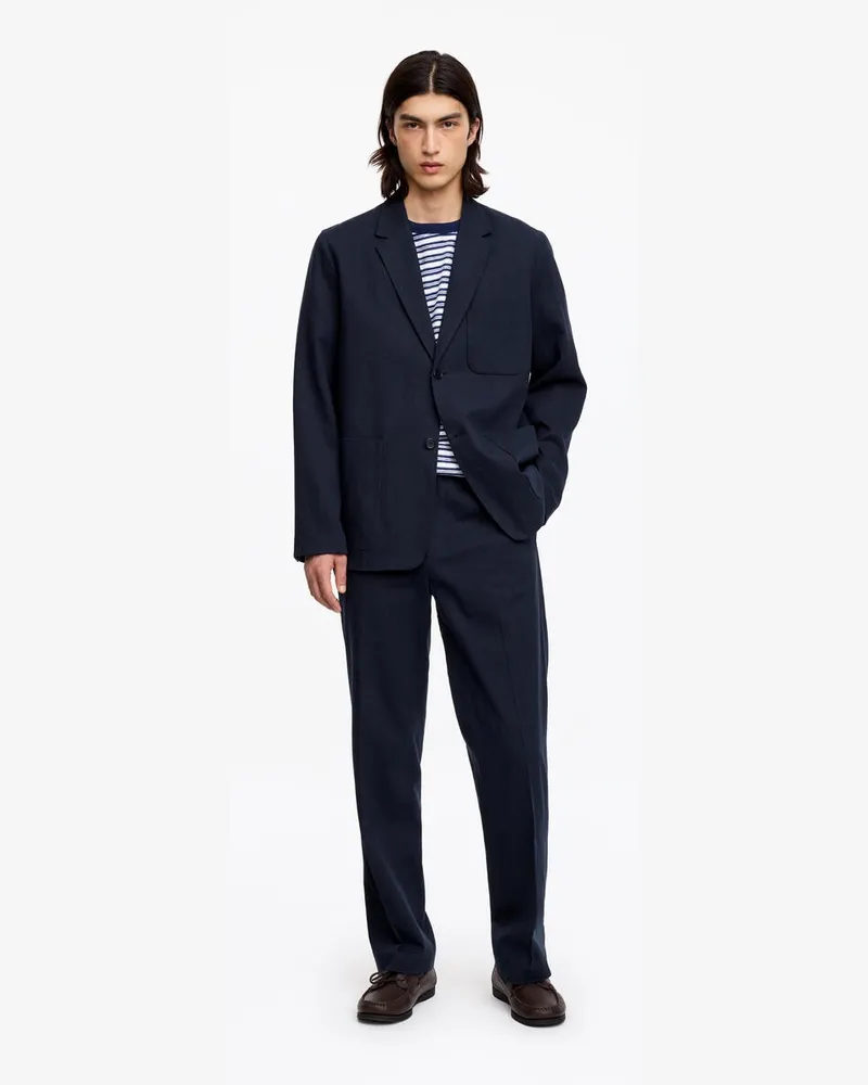 Arket Linen Blend Blazer -Blau Blau