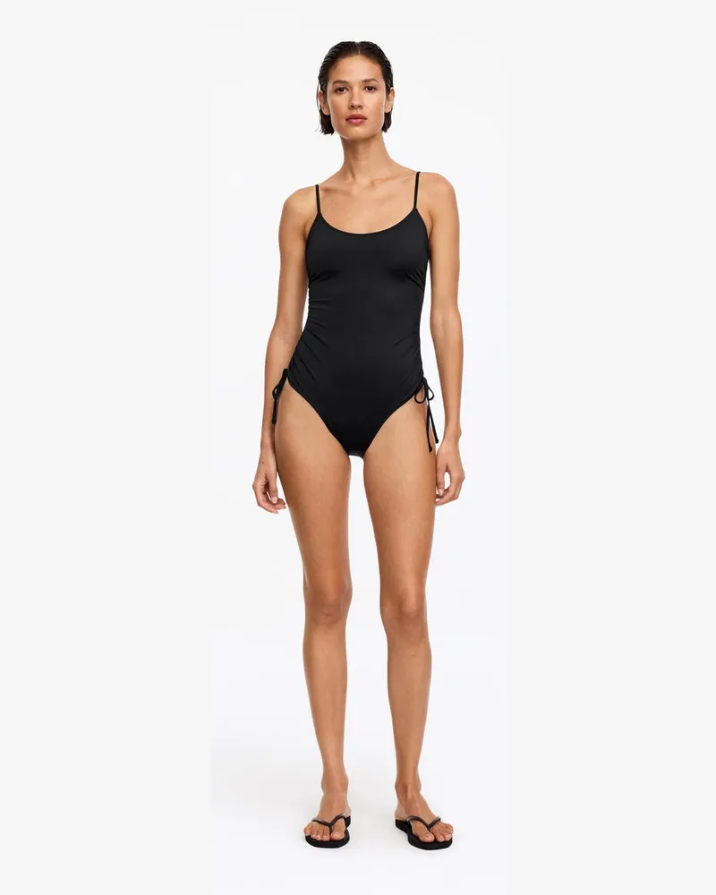 Arket Badeanzug Mit Bindebändern -Schwarz Schwarz