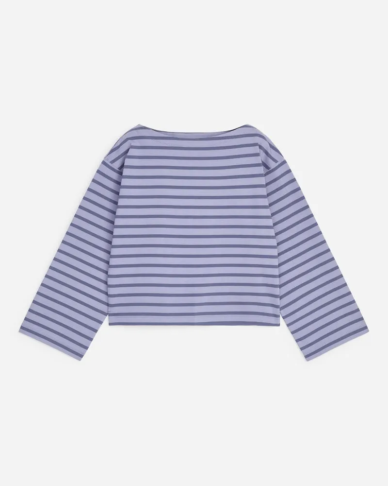 Arket Gestreiftes Oberteil Mit U-Boot-Ausschnitt -Lila Lila
