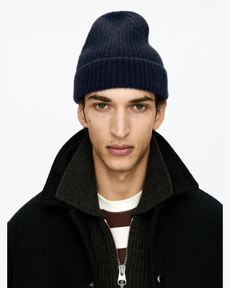 Arket Beanie Aus Kaschmir Und Wolle -Blau Blau
