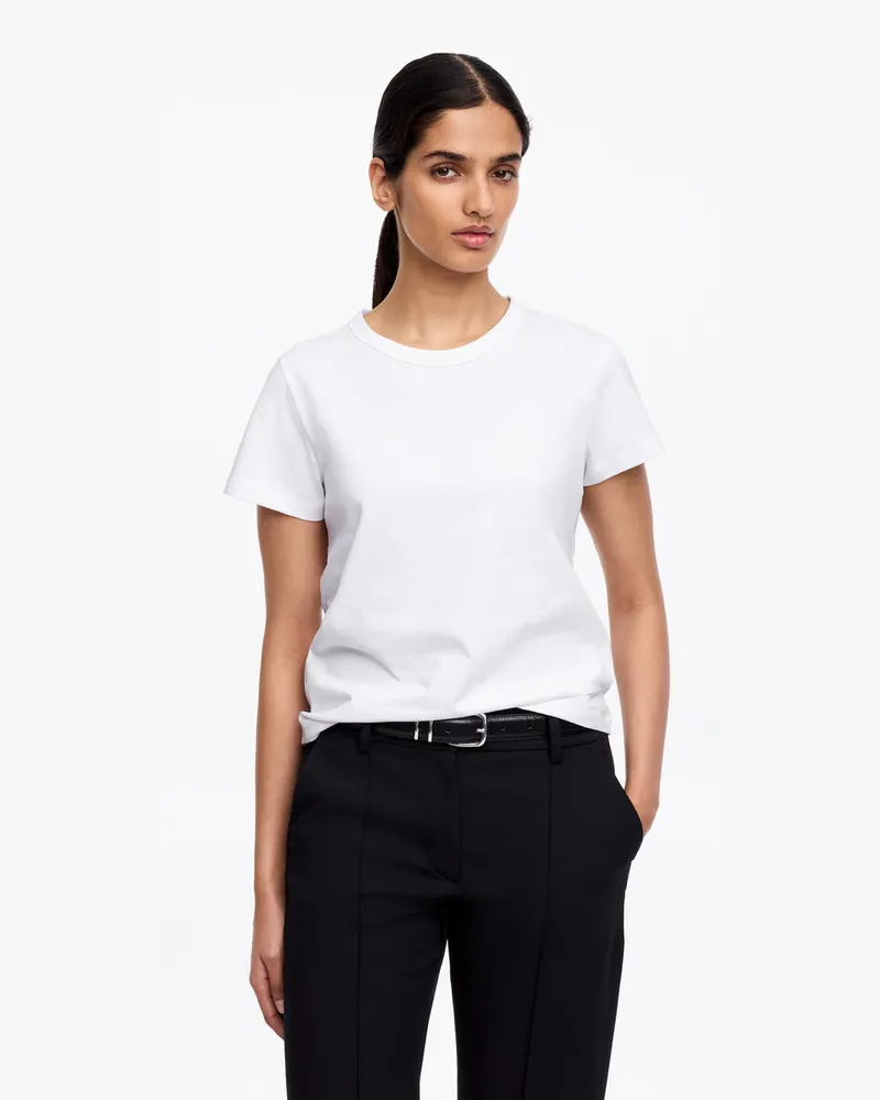 Arket Elegantes Baumwoll-T-Shirt -Weiß Weiß
