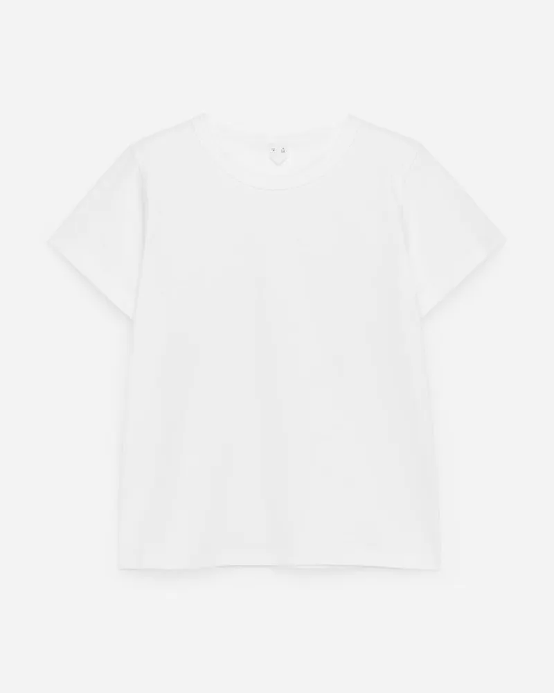 Arket Elegantes Baumwoll-T-Shirt -Weiß Weiß