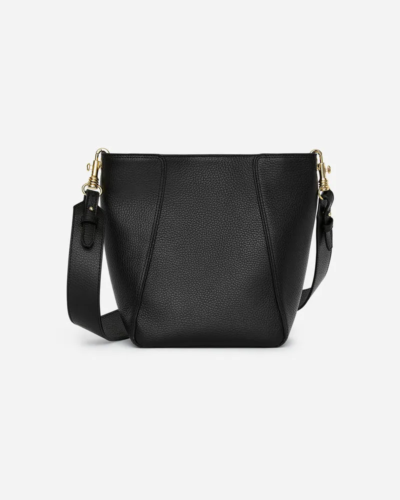 Arket Mittelgroße Ledertasche - Schwarz Schwarz
