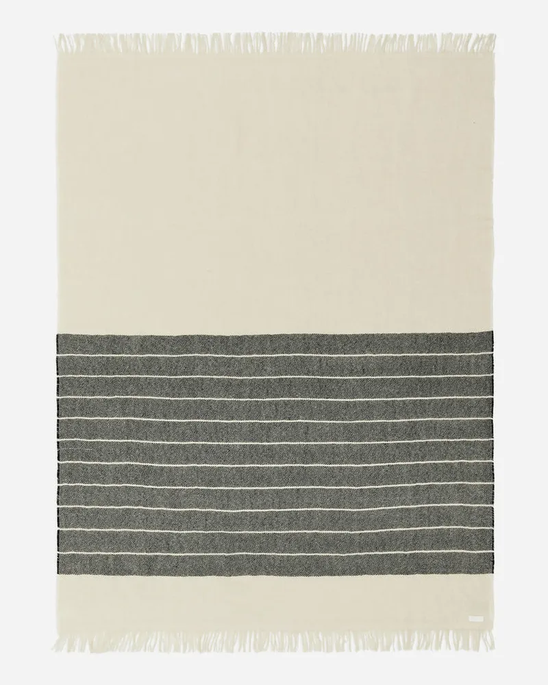 Arket Decke Aus Leinen Und Wolle -Weiß Weiß