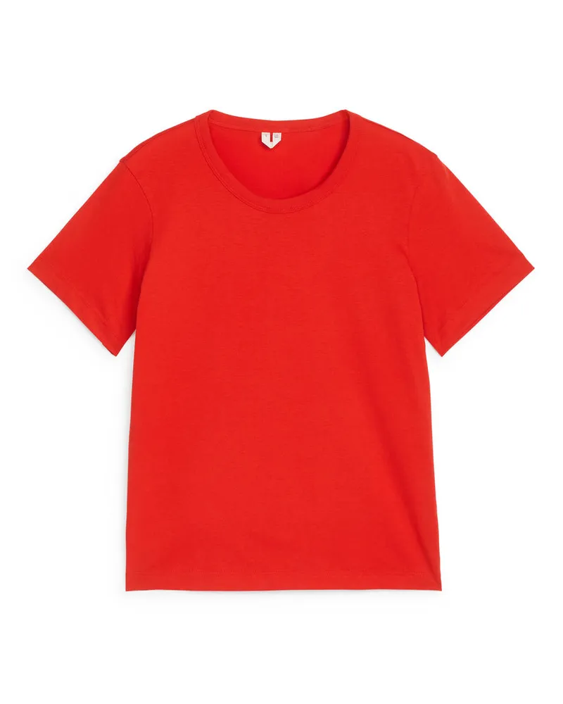 Arket T-Shirt Aus Baumwolle - Rot Rot
