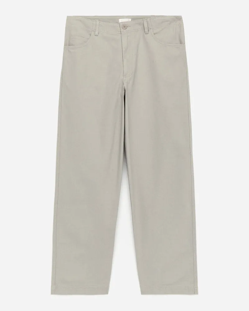 Arket Gerade Geschnittene Chino Aus Baumwolle -Grau Grau