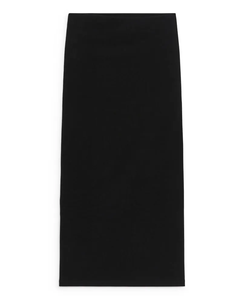 Arket Geripptes Schlauchkleid - Schwarz Schwarz