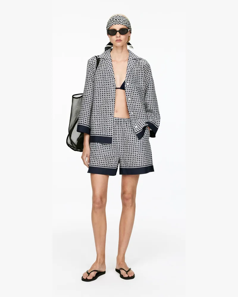 Arket Shorts Mit Print -Blau Blau
