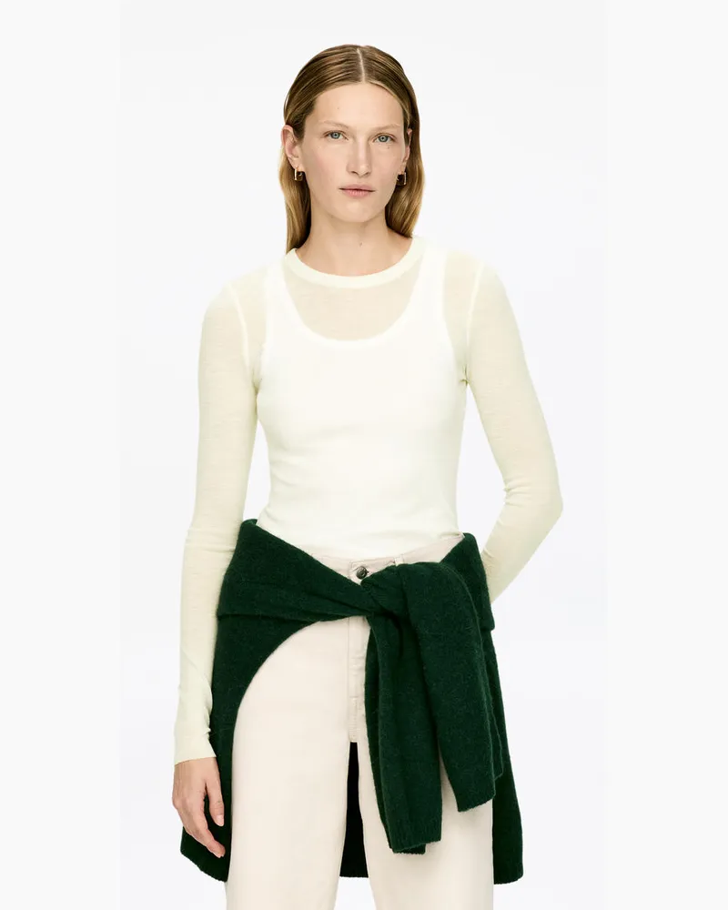 Arket Langärmliges Oberteil Aus Merinowolle -Beige Beige