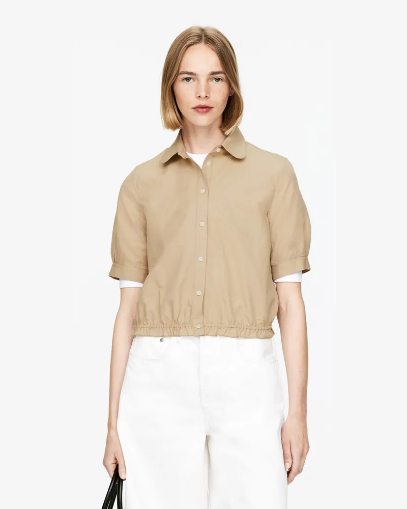 Arket Bluse Mit Bubikragen -Weiß Weiß