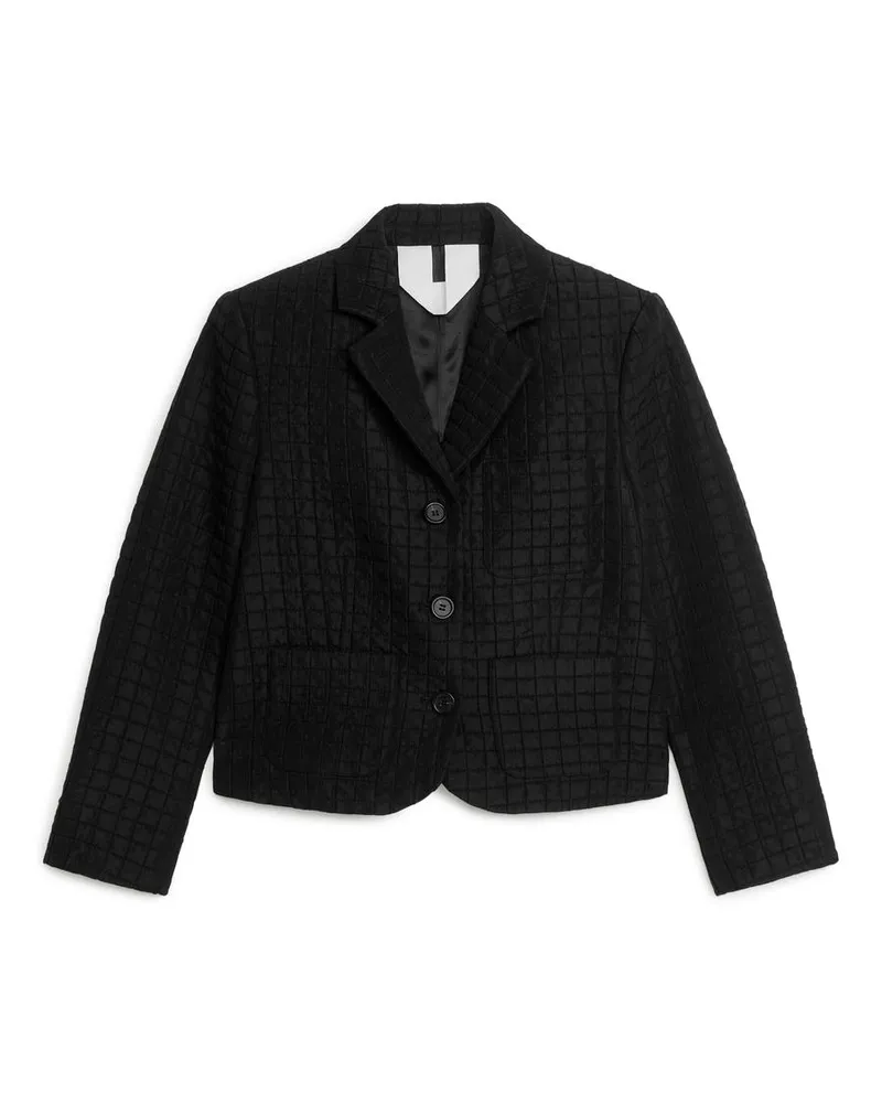 Arket Gesteppter Blazer Schwarz