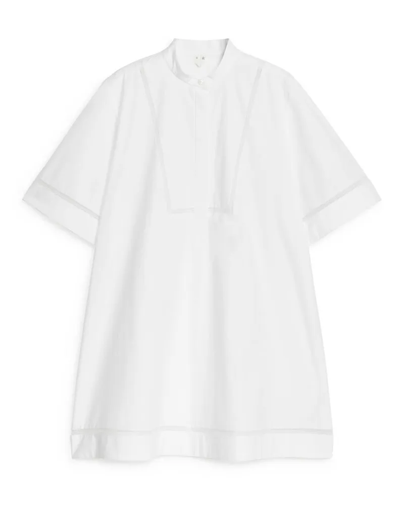 Arket Kurzärmlige Baumwolltunika -Weiß Weiß
