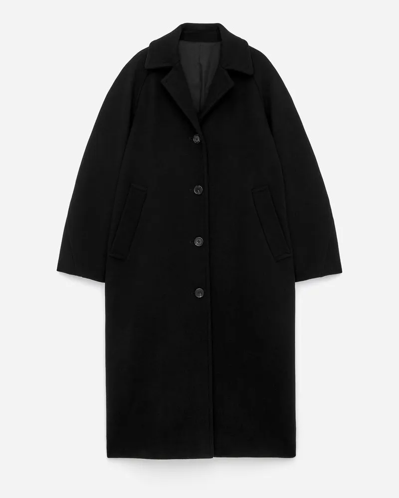 Arket Oversize-Mantel Aus Wollmischung -Schwarz Schwarz