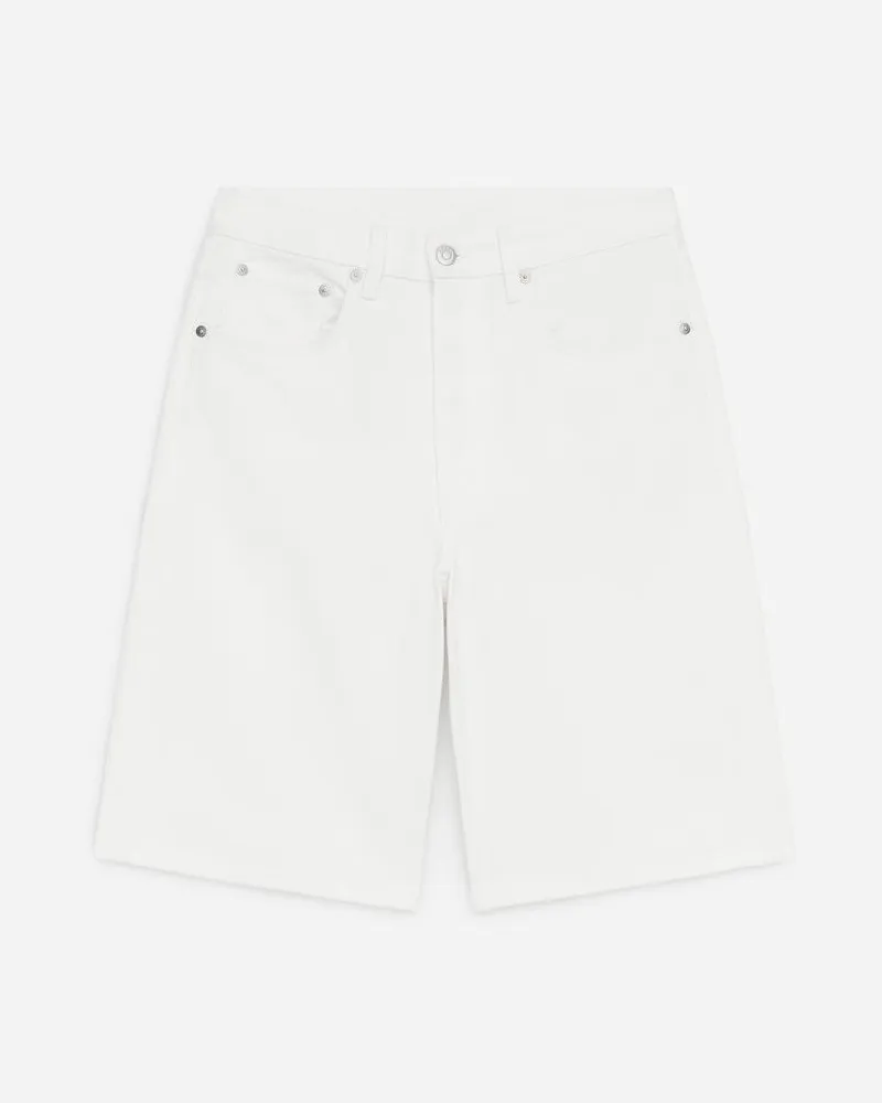 Arket Lange Jeansshorts -Weiß Weiß