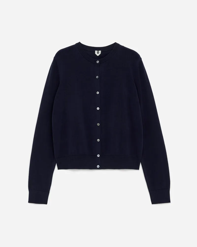Arket Strickjacke Aus Baumwolle -Blau Blau
