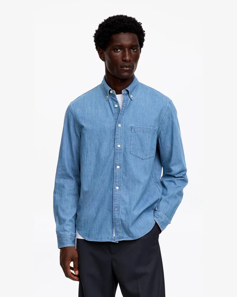 Arket Regular Denim Shirt -Blau Blau