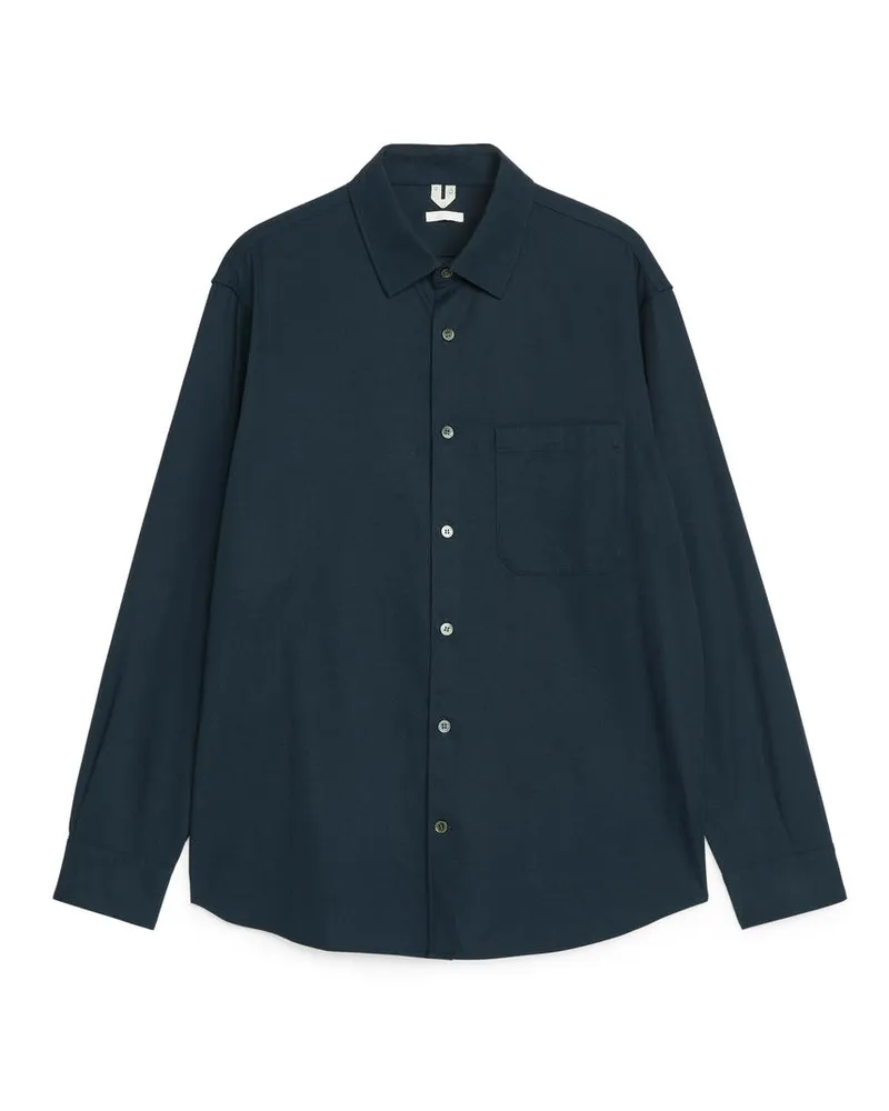 Arket Twillhemd Aus Lyocell-Mischung -Blau Blau