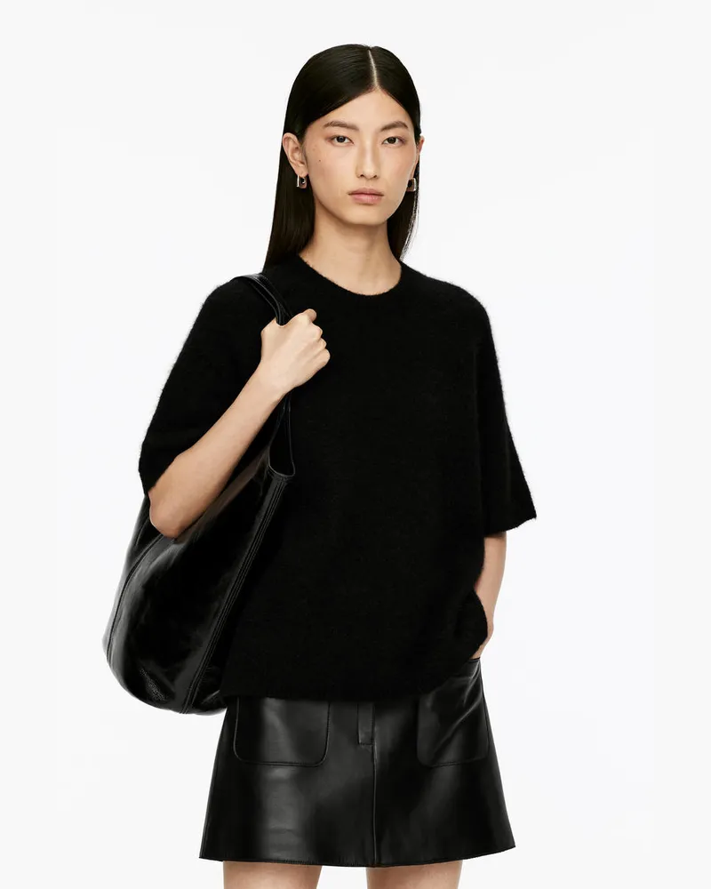 Arket Pullover Aus Alpakawolle Und Wolle -Schwarz Schwarz