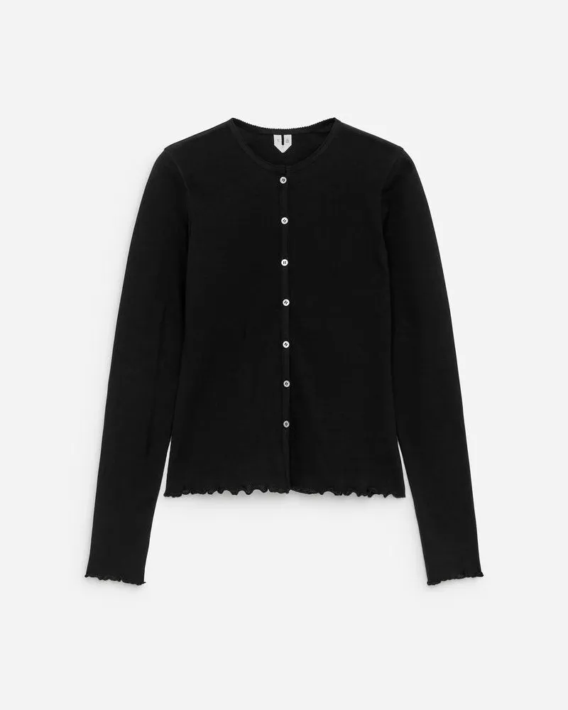 Arket Mesh-Oberteil -Schwarz Schwarz