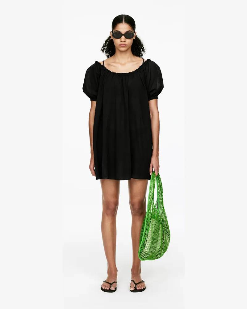 Arket Strandkleid Aus Baumwollvoile -Schwarz Schwarz