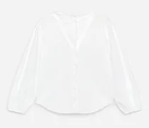 Rüschenbluse -Weiß