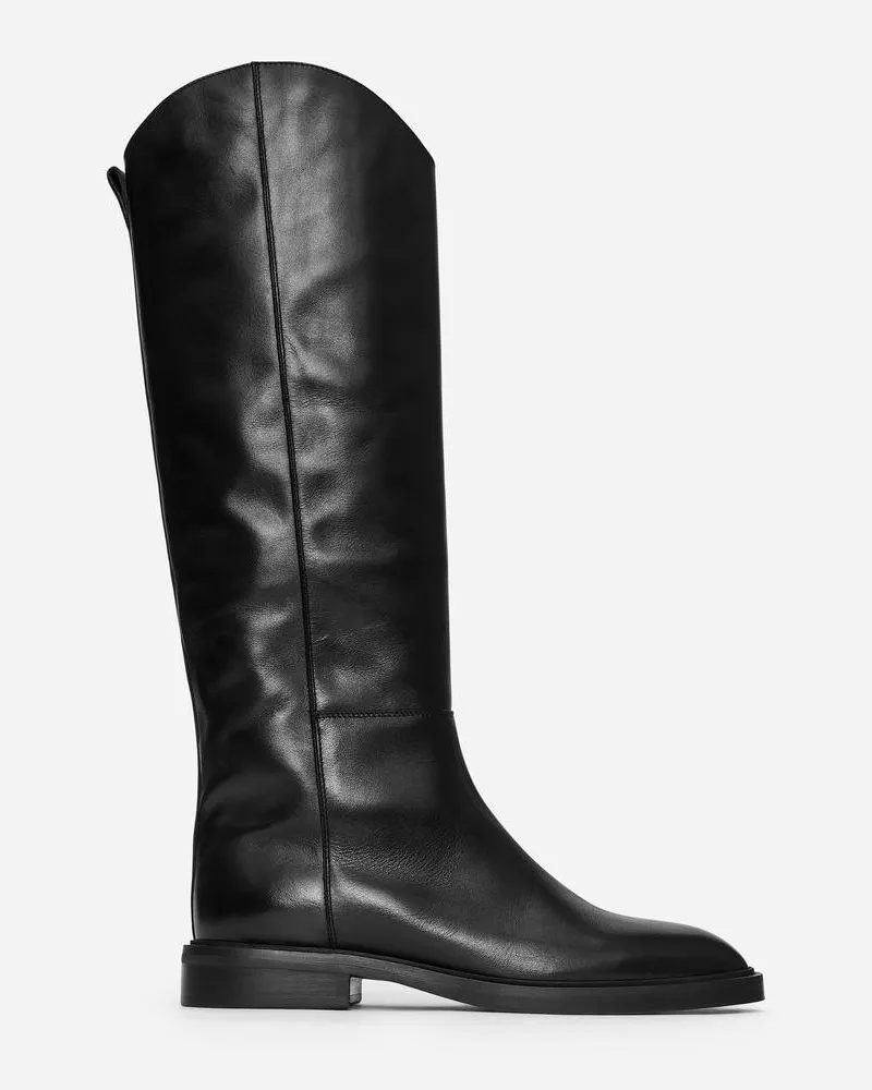 Arket Reitstiefel Aus Leder -Schwarz Schwarz