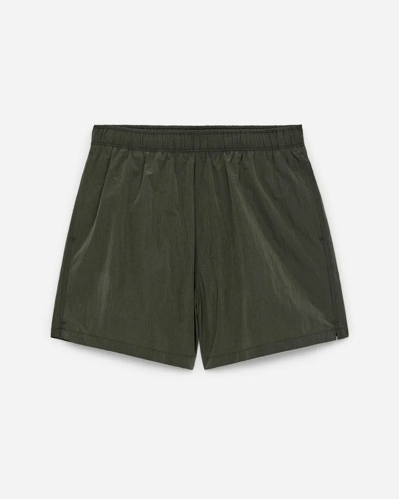 Arket Ripstop-Badeshorts - Grün Khaki