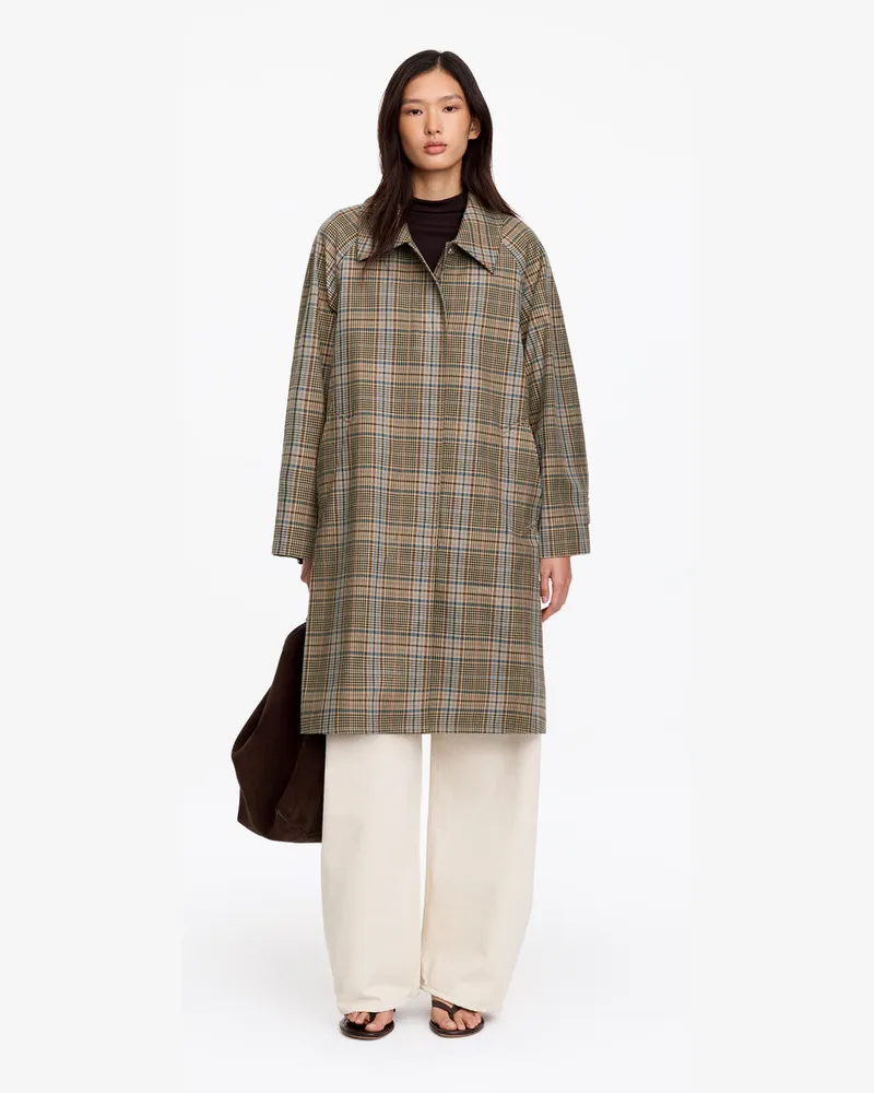 Arket Karierter Car Coat -Beige Beige