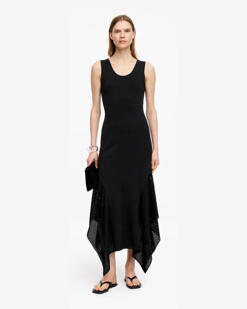 Arket Draped Knit Dress -Schwarz Schwarz