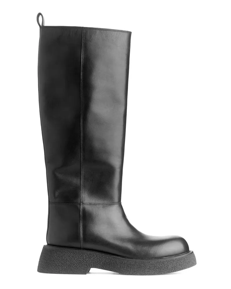 Arket Markante Boots Aus Leder - Schwarz Schwarz