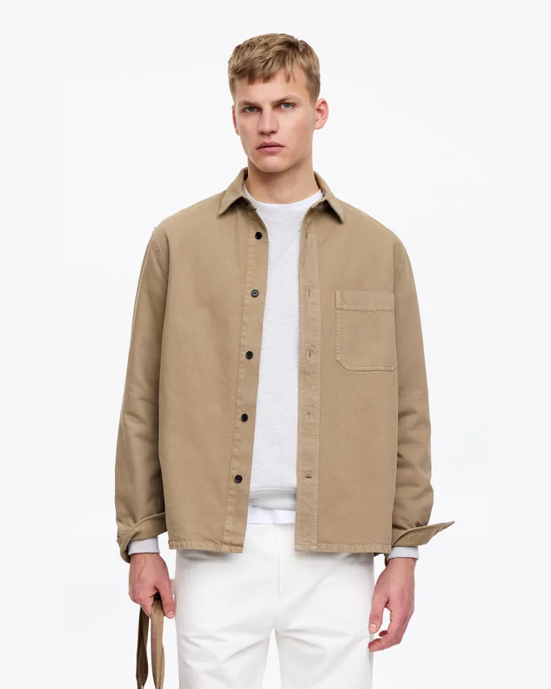 Arket Overshirt Aus Baumwolle -Beige Beige