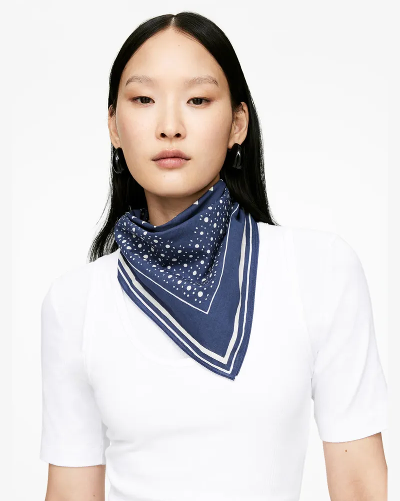 Arket Bedrucktes Tuch -Blau Blau
