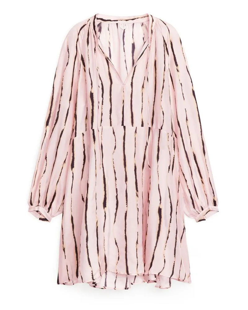 Arket Bedrucktes Kleid - Schwarz|Mehrfarbig|Rosa Hellrosa