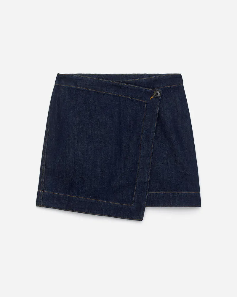 Arket Wickelrock Aus Denim -Blau Blau