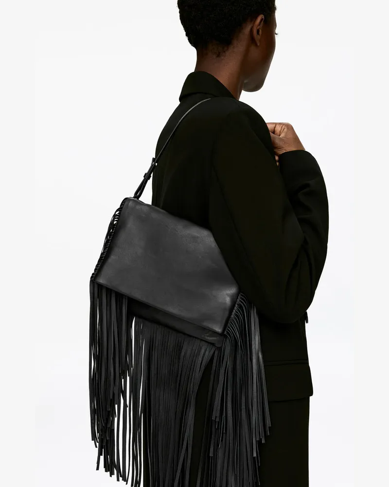 Arket Tasche Mit Fransen -Schwarz Schwarz