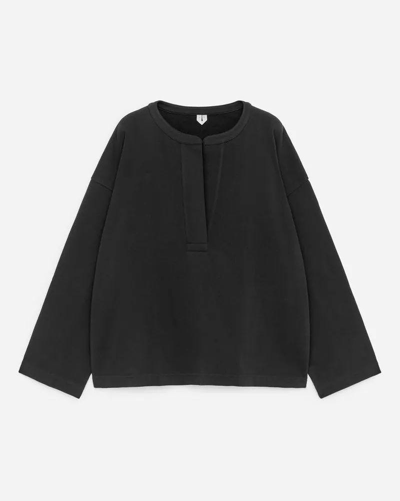 Arket Sweatshirt Mit Schlitz -Schwarz Schwarz