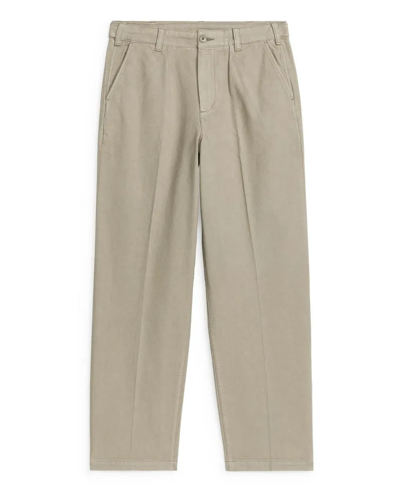 Arket Utility-Hose Aus Schwerem Twill - Beige Taupe