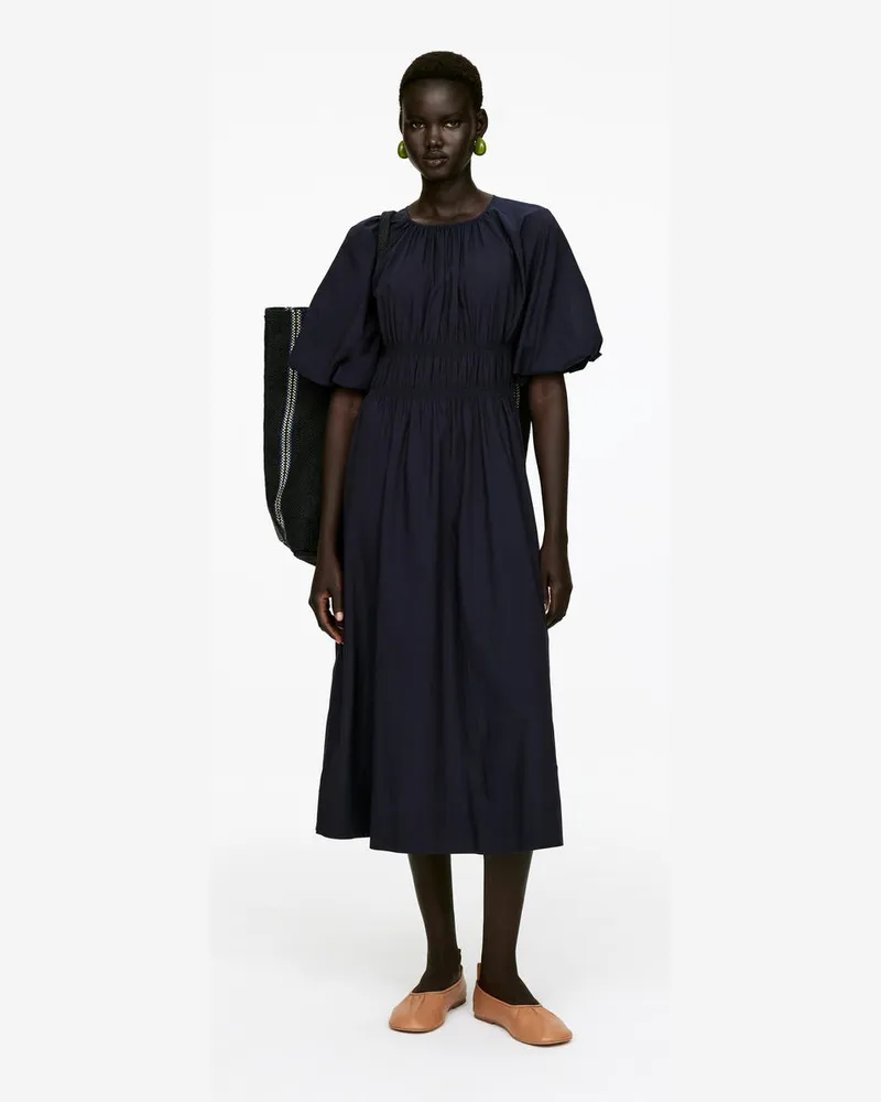 Arket Kleid Mit Voluminösen Ärmeln -Blau Blau